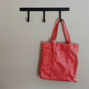 NWT Minimal Jil Sander Pink Lambskin Leather Satchel Tote Handbag Authentic COA